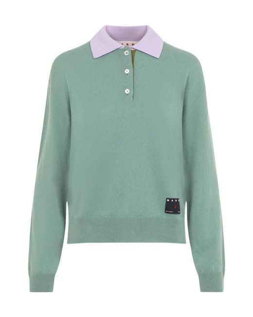 Marni Green Long-Sleeved Sweater