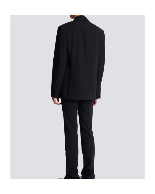 Balmain Black Crystal-Embellished Single-Breasted Blazer for men