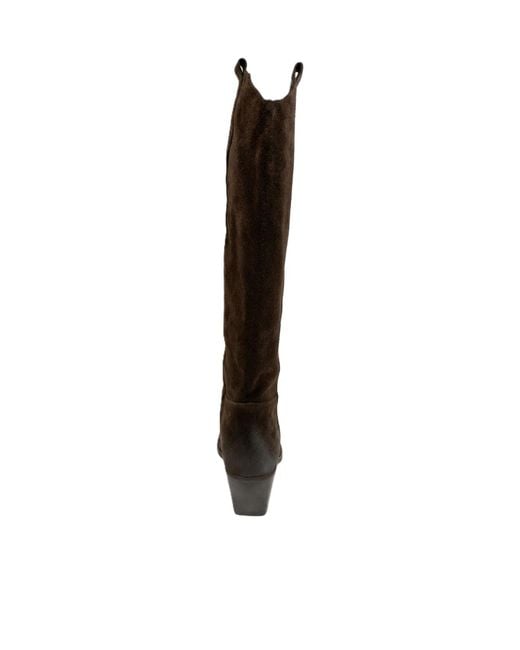 P.A.R.O.S.H. Brown Round-Toe Tall Boots