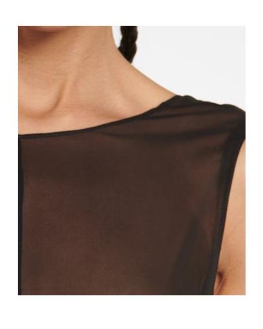 Peter Do Black Embroidered Silk Dress