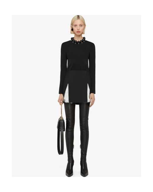Givenchy Black Slit Detailed Mini Skirt