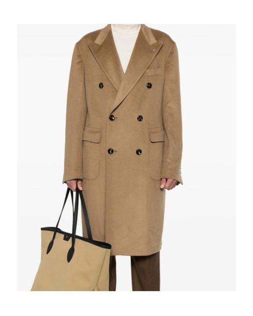 Tagliatore Natural Long Sleeve Coat for men