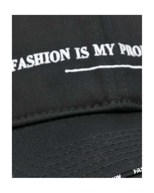 Vetements Black Slogan Printed Baseball Cap for men