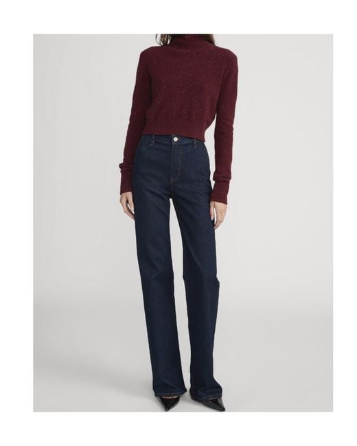 FRAME Red The Cashmere Fleck Turtleneck