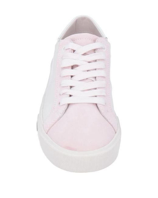 DIESEL White Solid Color Sneakers