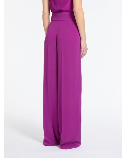 Max Mara Purple Livorno Wide-Leg Trousers