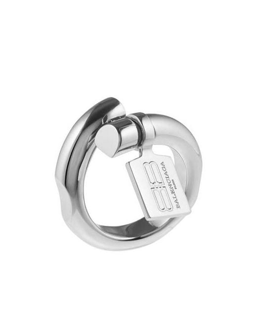 Balenciaga White Saint-Germain Tag Ring