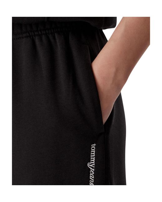 Tommy Hilfiger Black Wide-Leg Athletic Pants