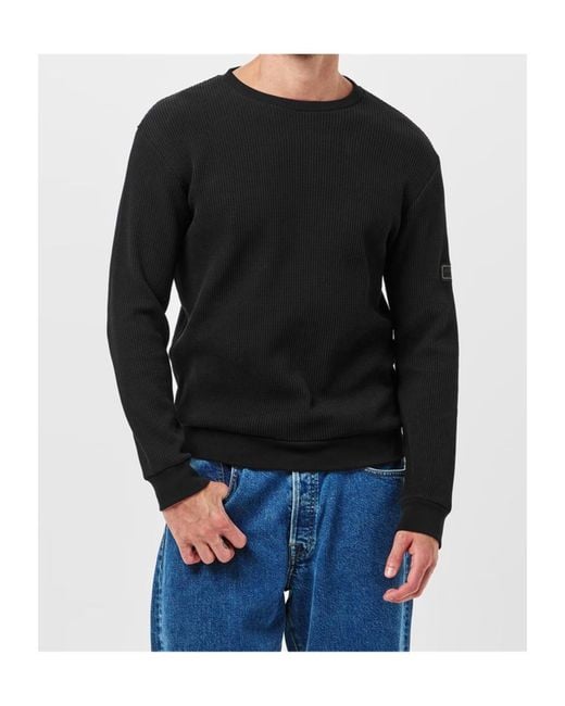 Barbour Black Curve Crew Sweatshirt for men