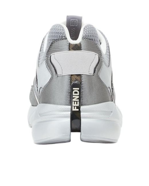 Fendi White Nylon Low-Tops for men