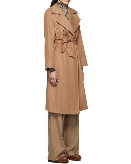Max Mara Natural Manuela Tied-Waist Coat