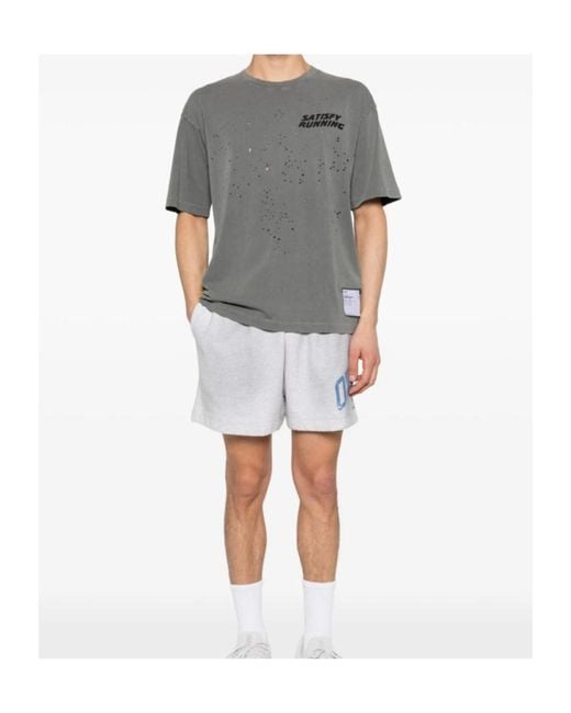Satisfy Gray Mothtech Distressed Logo T-Shirt for men