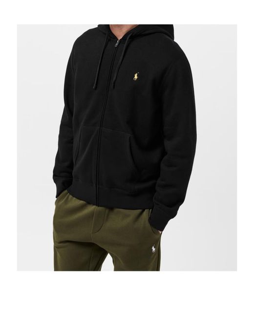 Polo Ralph Lauren Black Full-Zip Hoodie for men