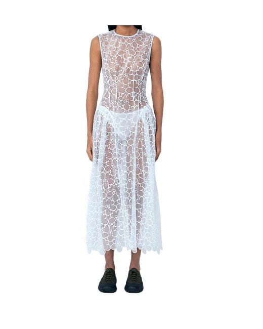 CECILIE BAHNSEN Blue Sleeveless Dress