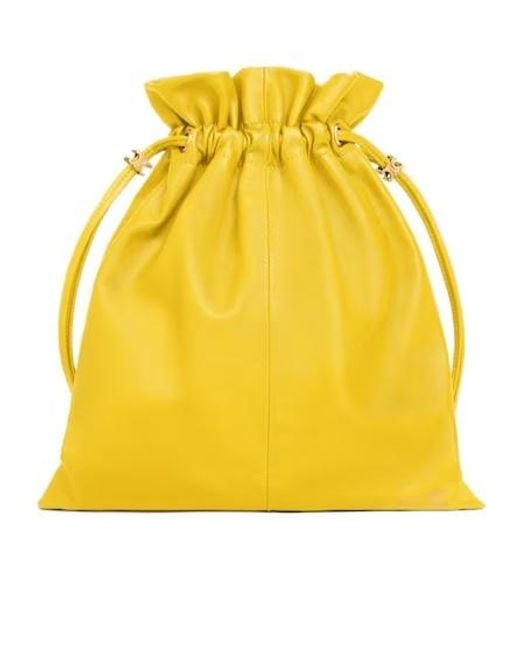 Céline Yellow Small Crystal Pouch