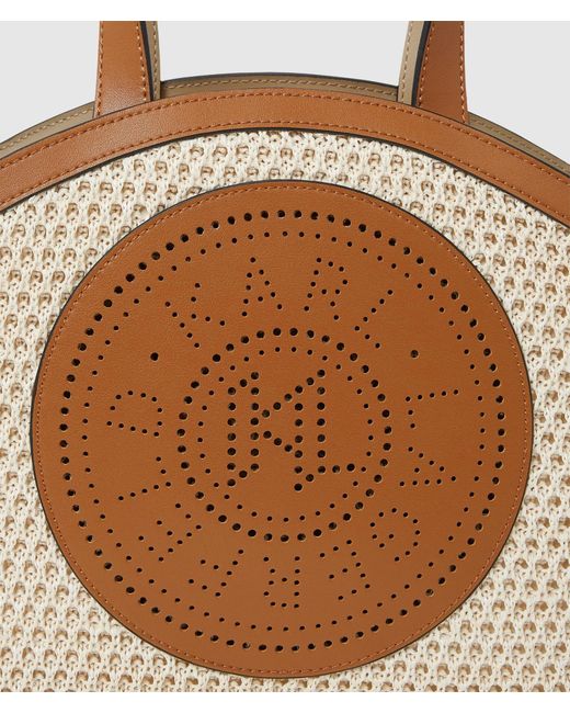 Karl Lagerfeld Brown Small K/Circle Mesh Tote Bag