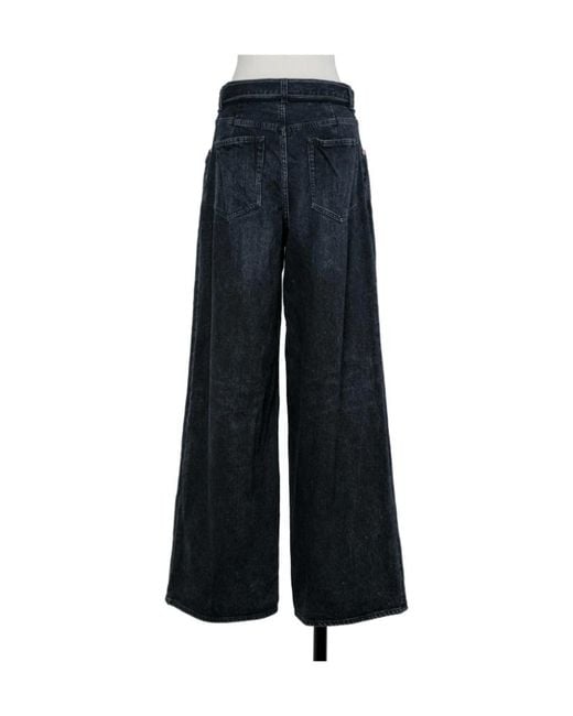 Sacai Blue Wide Leg Jeans