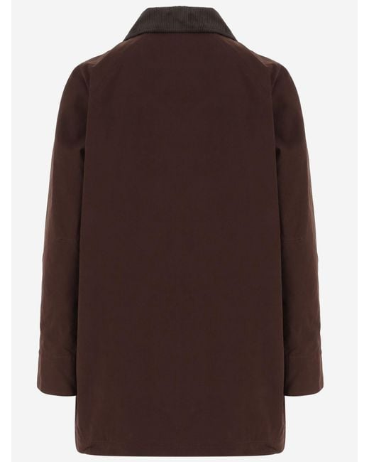 Aspesi Brown Long-Sleeved Straight-Hem Coat