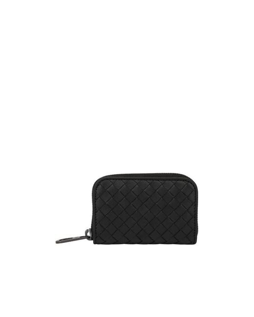 Bottega Veneta Black Weaving Details Wallet for men