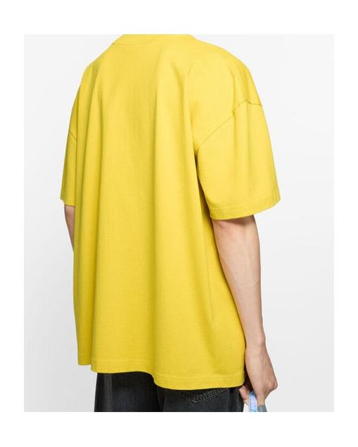 Acne Yellow Short-Sleeved T-Shirt