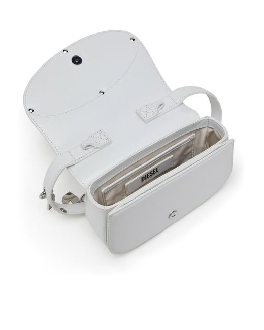 DIESEL White 1Dr Charm-Embellished Shoulder Bag