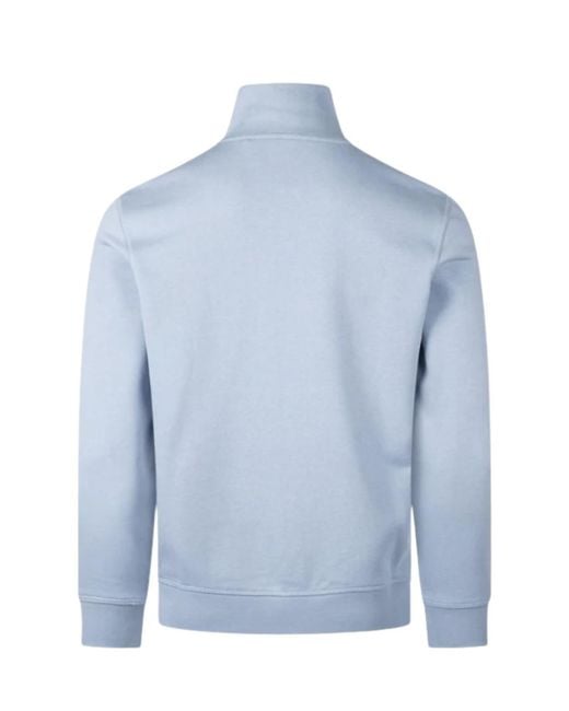Boss Blue High-Neck Long-Sleeved Sweatshirt for men