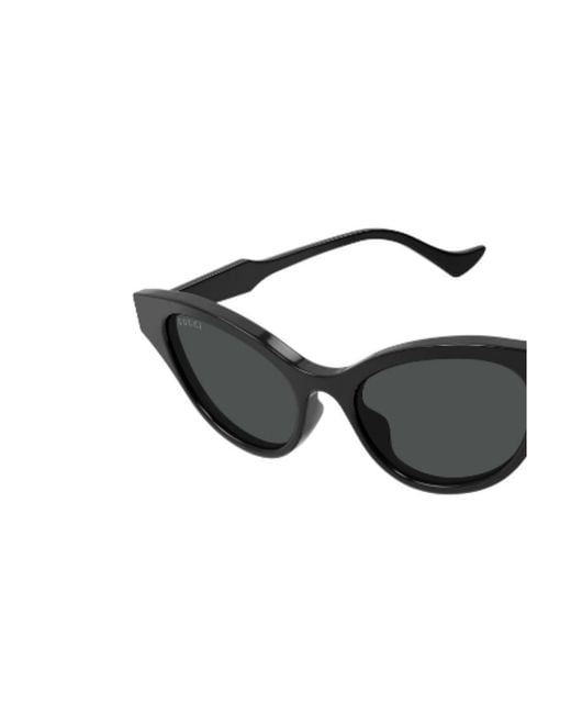 Gucci Black Eyewear Cat-Eye Frame Sunglasses