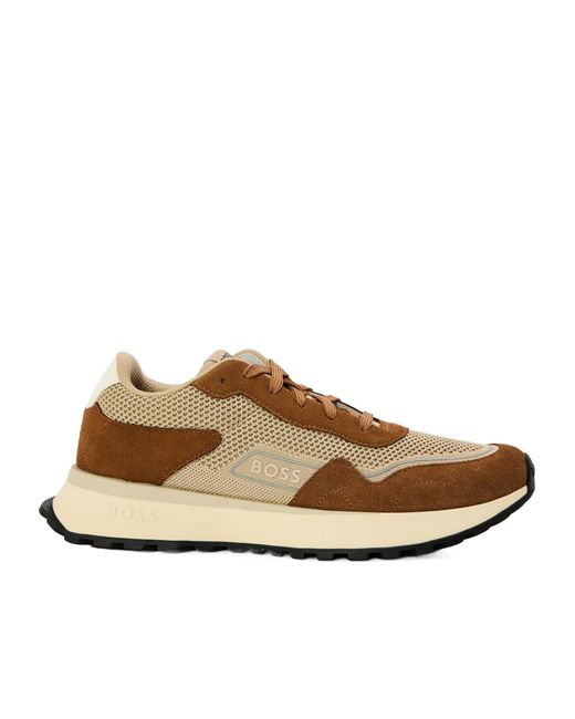 Boss Natural Color-Block Low-Top Trainers for men