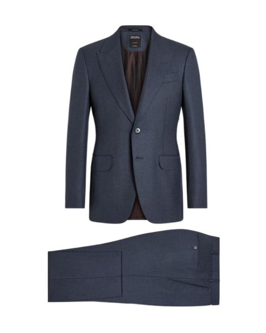 Zegna Blue 15Milmil15 Wool Suit for men