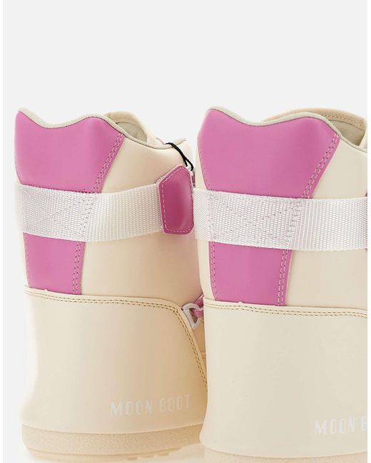 Moon Boot Pink Sneaker Mid Snow Boots