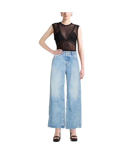 DIESEL Blue Loose Denim Trousers