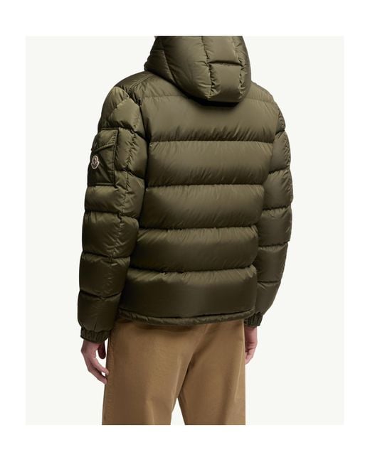Moncler Green Maya Zip-Up Hooded Jacket for men