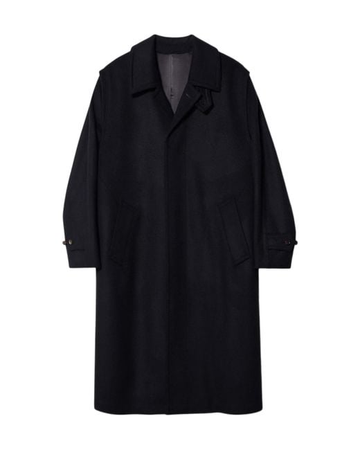 Rier Black Loden Wool Coat for men