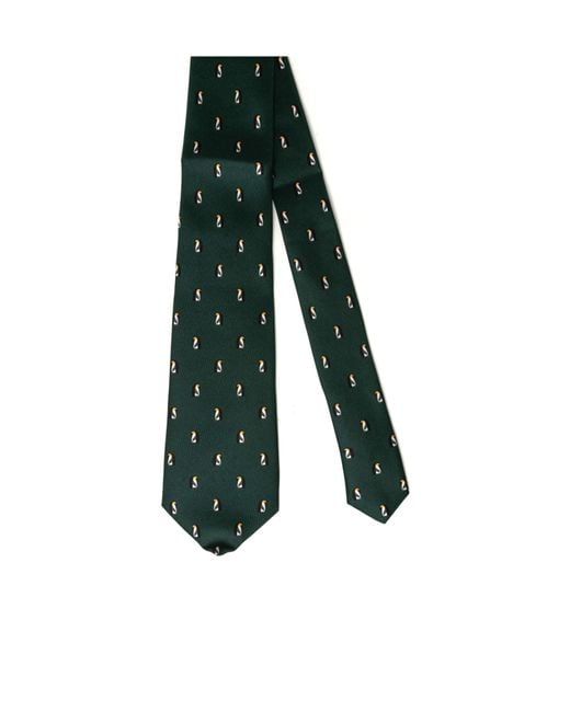 Mulberry Green Printed Tie for men