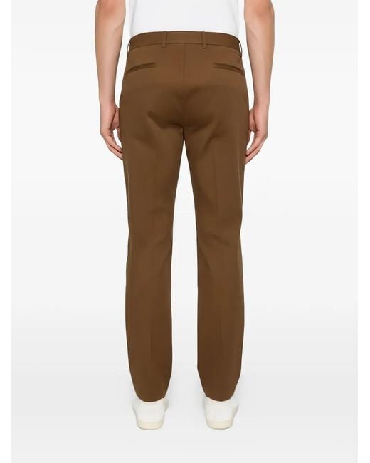 Brunello Cucinelli Brown Pleated Trousers for men