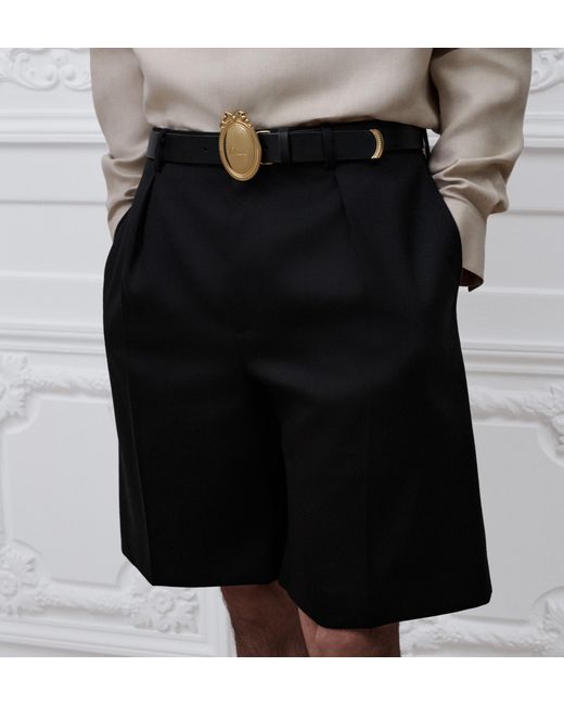 Dior Black Belt Loop Shorts for men