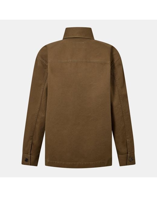 Saint Laurent Green Solid Color Casual Jacket