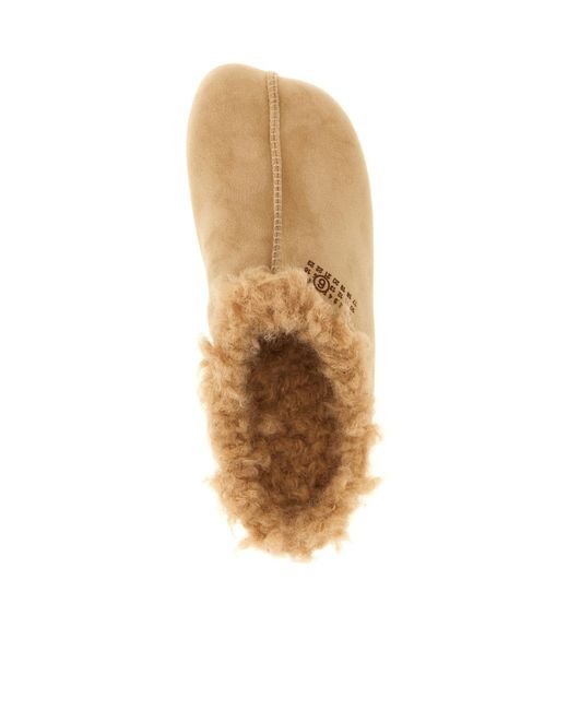 MM6 by Maison Margiela Brown Numeric-Print Slip-On Slippers