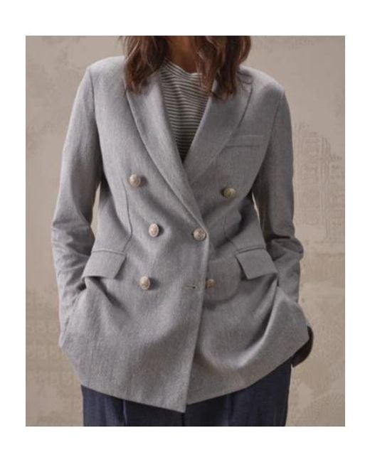 Circolo 1901 Gray Double-Breasted Blazer