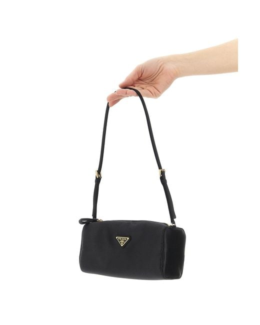 Prada Black Triangle Logo Shoulder Bag
