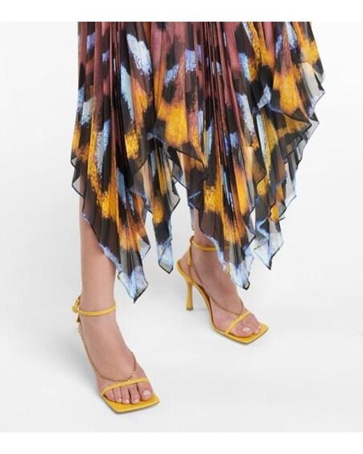 Altuzarra Red Isobel High-Rise Printed Maxi Skirt