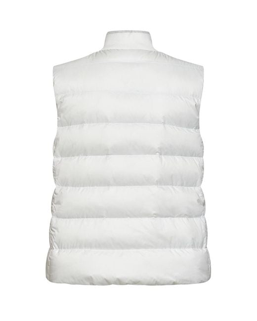 Brunello Cucinelli White Sleeveless Padded Jacket