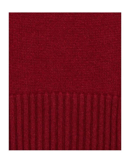 Fedeli Red Long-Sleeved Crewneck Jumper
