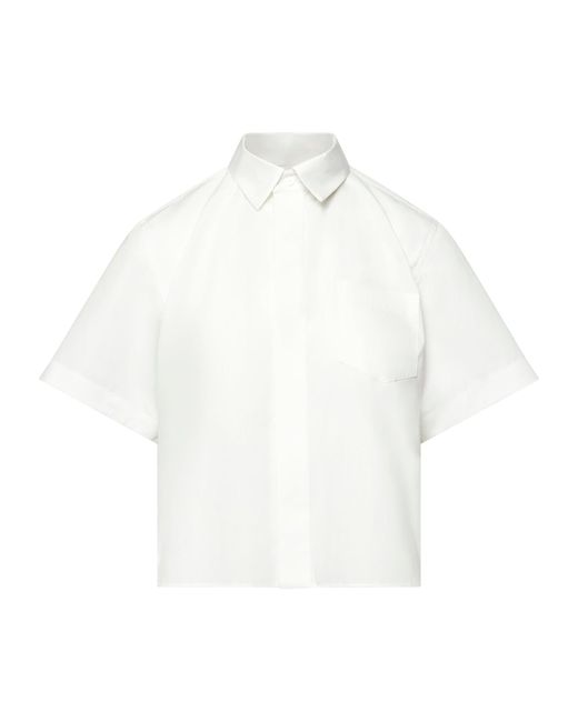 Sacai White Short-Sleeved Shirt