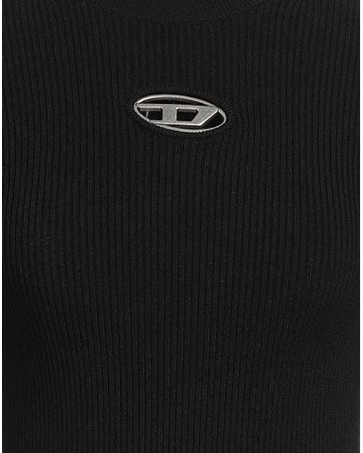 DIESEL Black Solid-Color Knitted Sweater