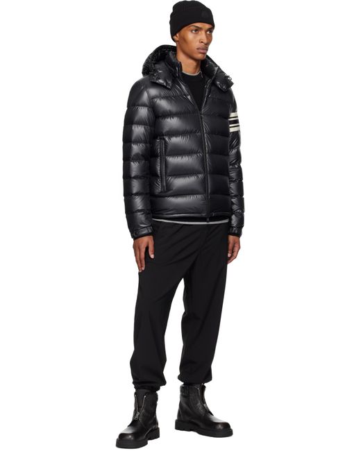 Moncler Black Zip-Up Padded Jacket for men