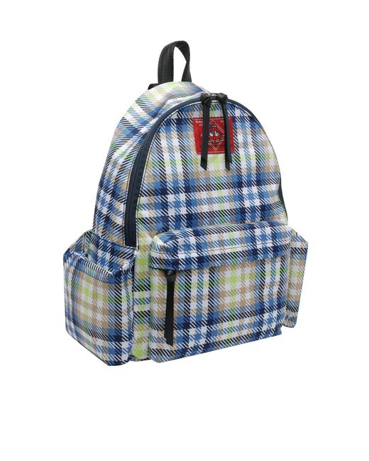 Vivienne Westwood Blue George Tartan-Check Pattern Backpack