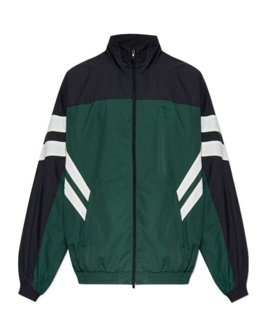 Vetements Green Logo Detailed Zip-Up Jacket for men