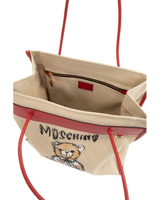 Moschino White Logo Handbag
