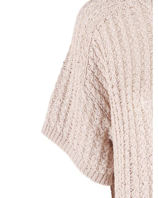 Antonelli Natural Short-Sleeve Sweater